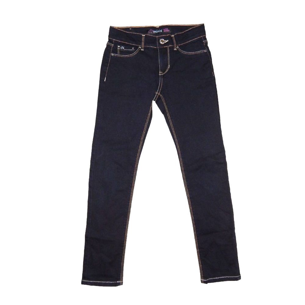 Jordache Girls Size 7 Super Skinny Dark Wash Jeans With Adjustable Waist
